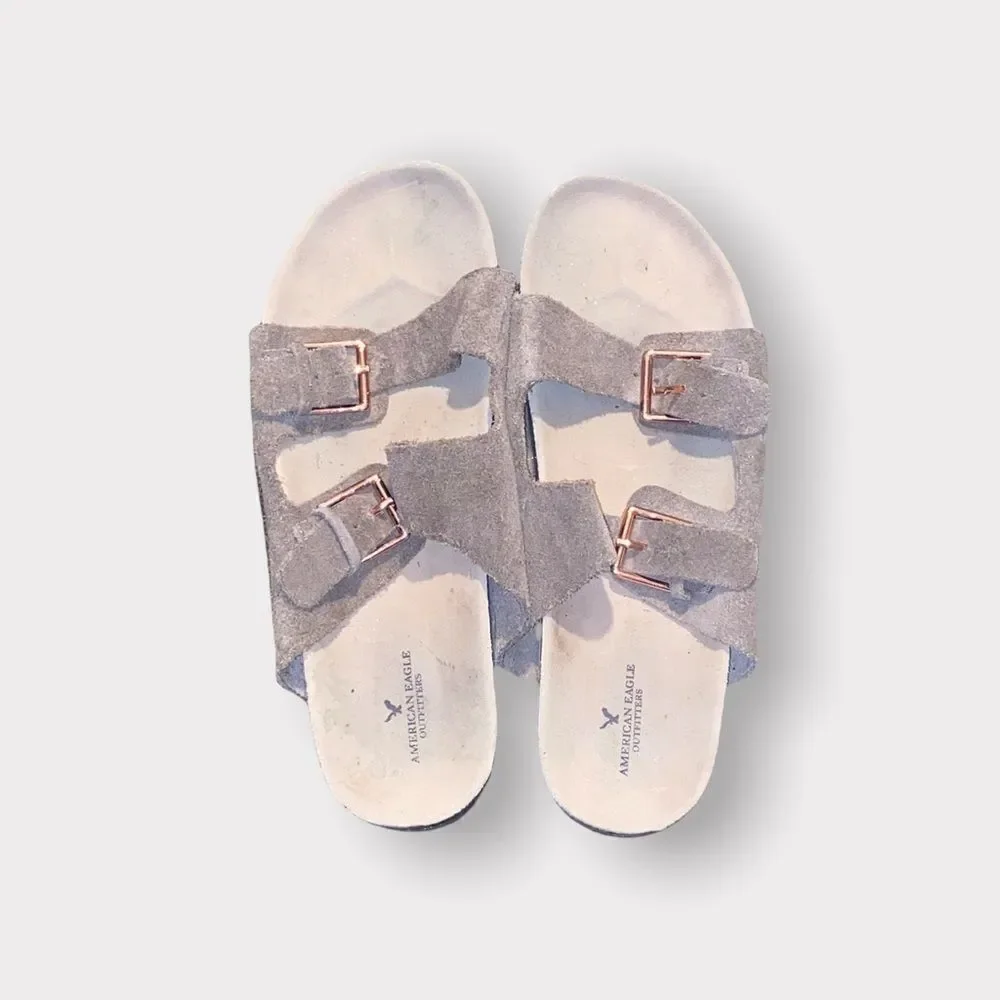 American Eagle Tan Suede Sandals Shoe Size 10
